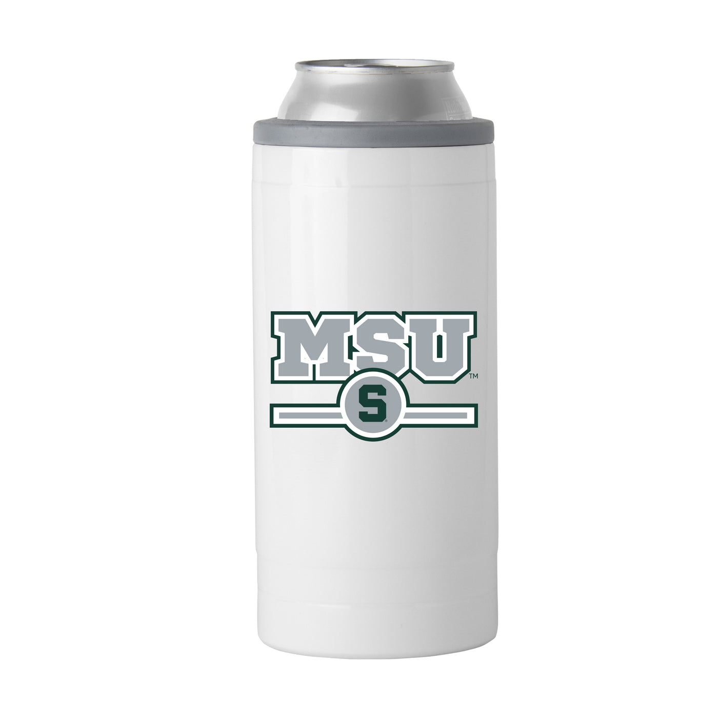 MI State Letterman 12 oz Slim Can Coolie