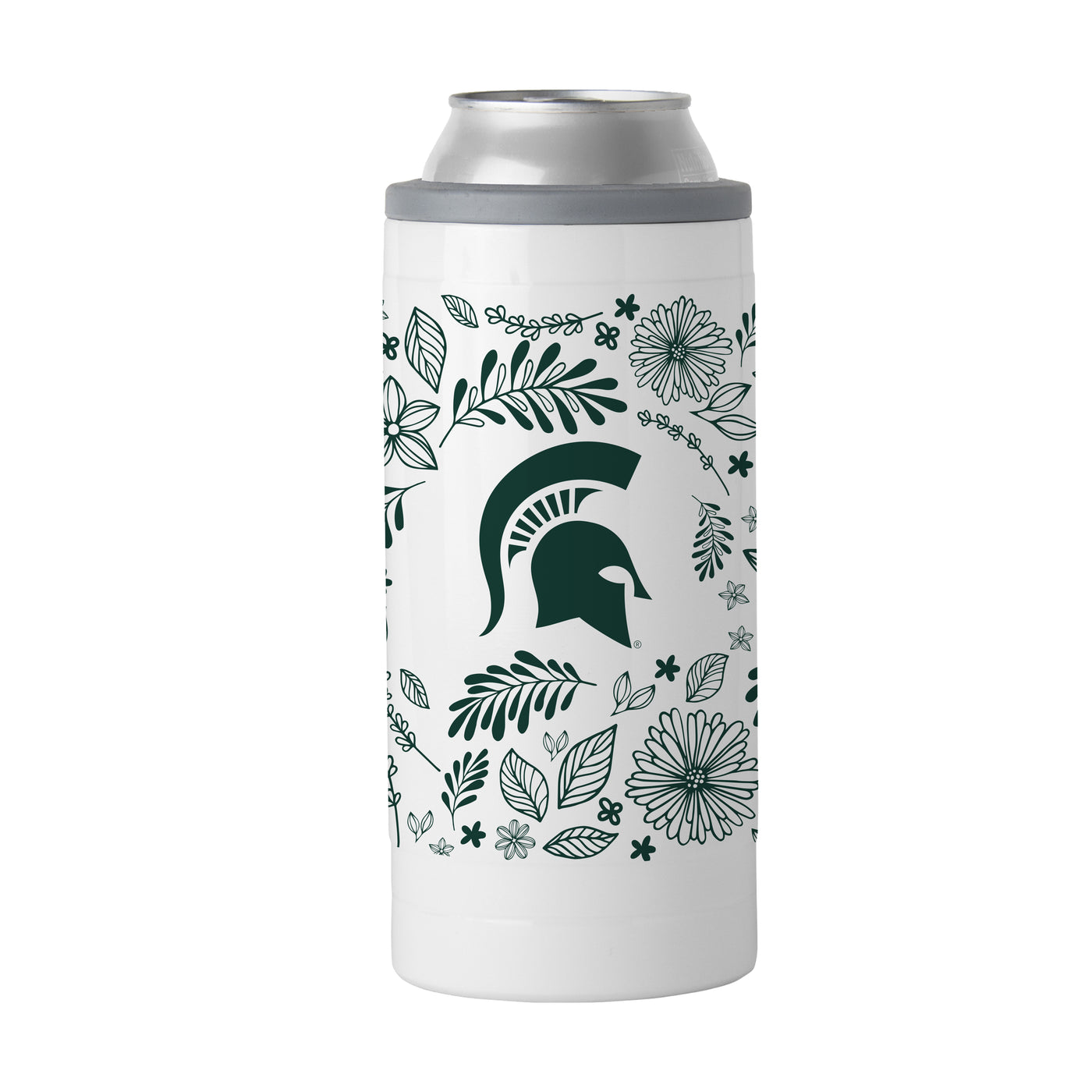 Michigan State 12oz Botanical Slim Can Coolie