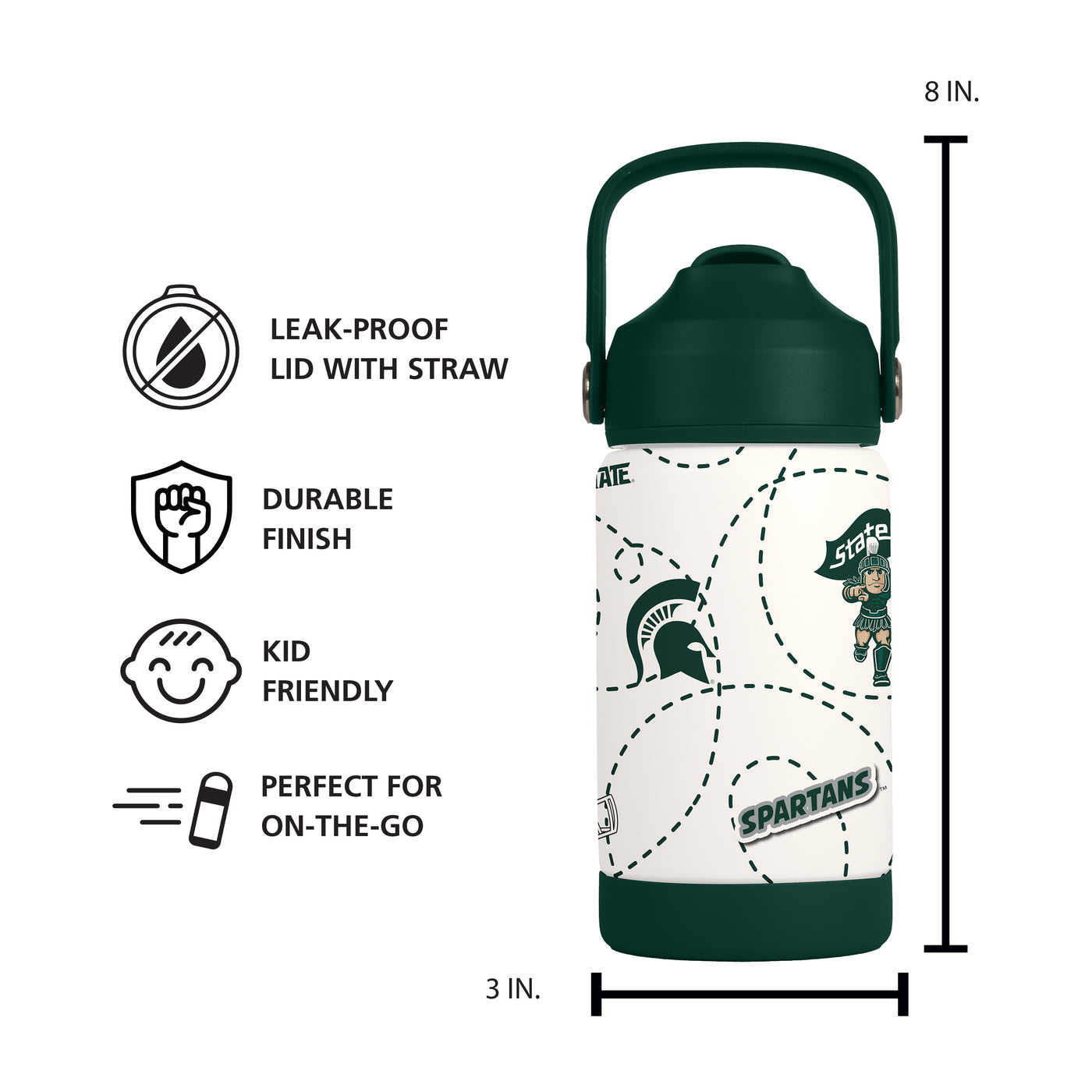 Michigan State 12oz Mascot SS Kids Bottle