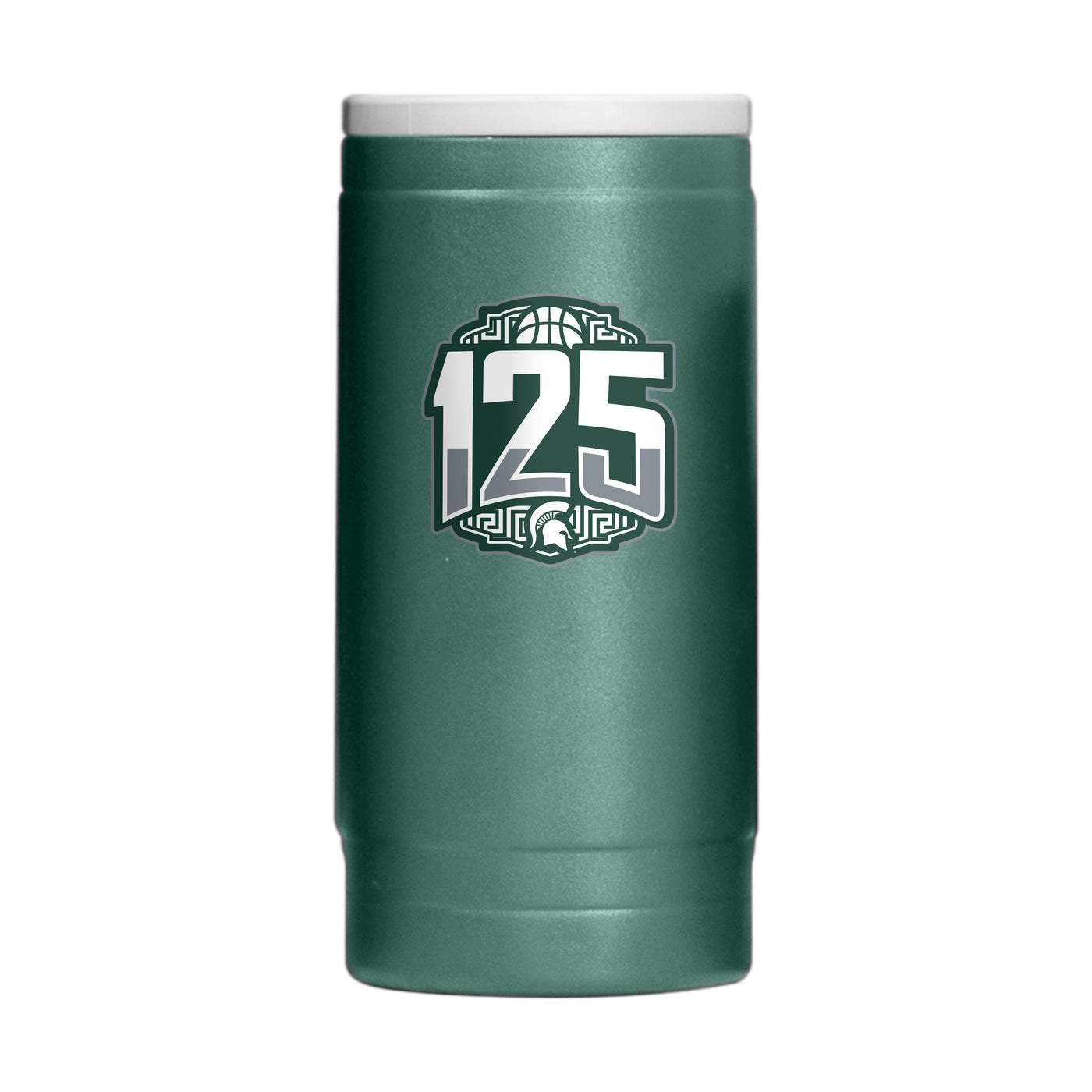 Michigan State Basketball 125th Anniversary 12oz Logo Powder Coat Slim Can Coolie