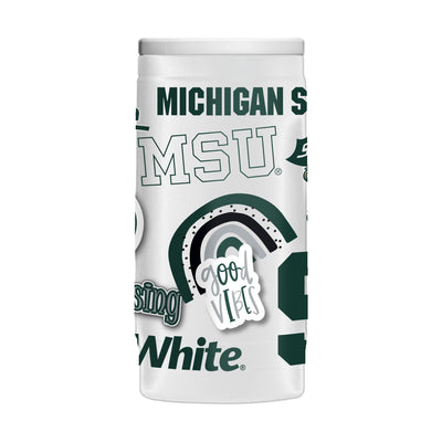 Michigan State 12oz Native Powder Coat Slim Can Coolie