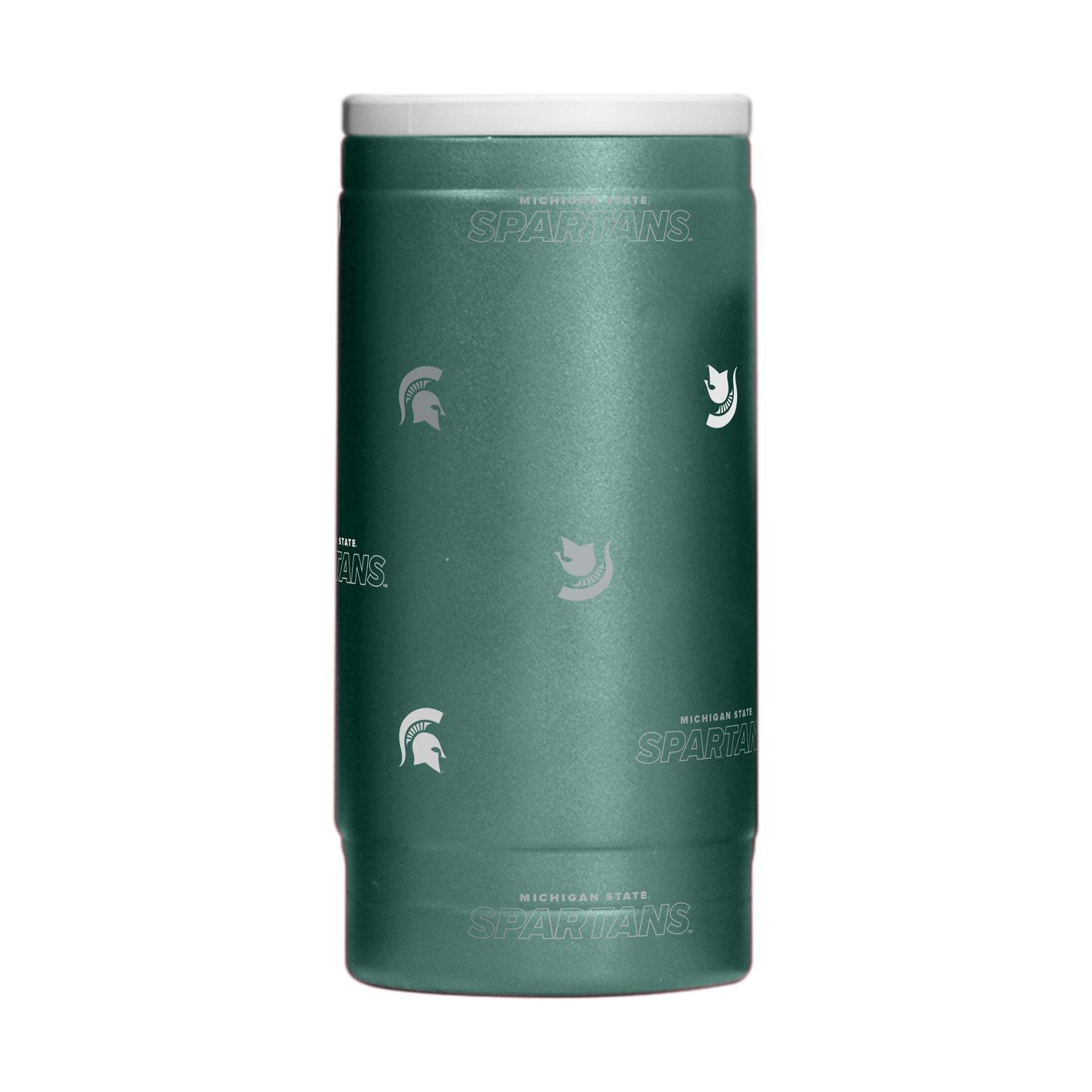 Michigan State 12oz Step And Repeat Powdercoat SlimCan Coolie
