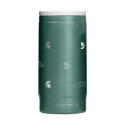 Michigan State 12oz Step And Repeat Powdercoat SlimCan Coolie