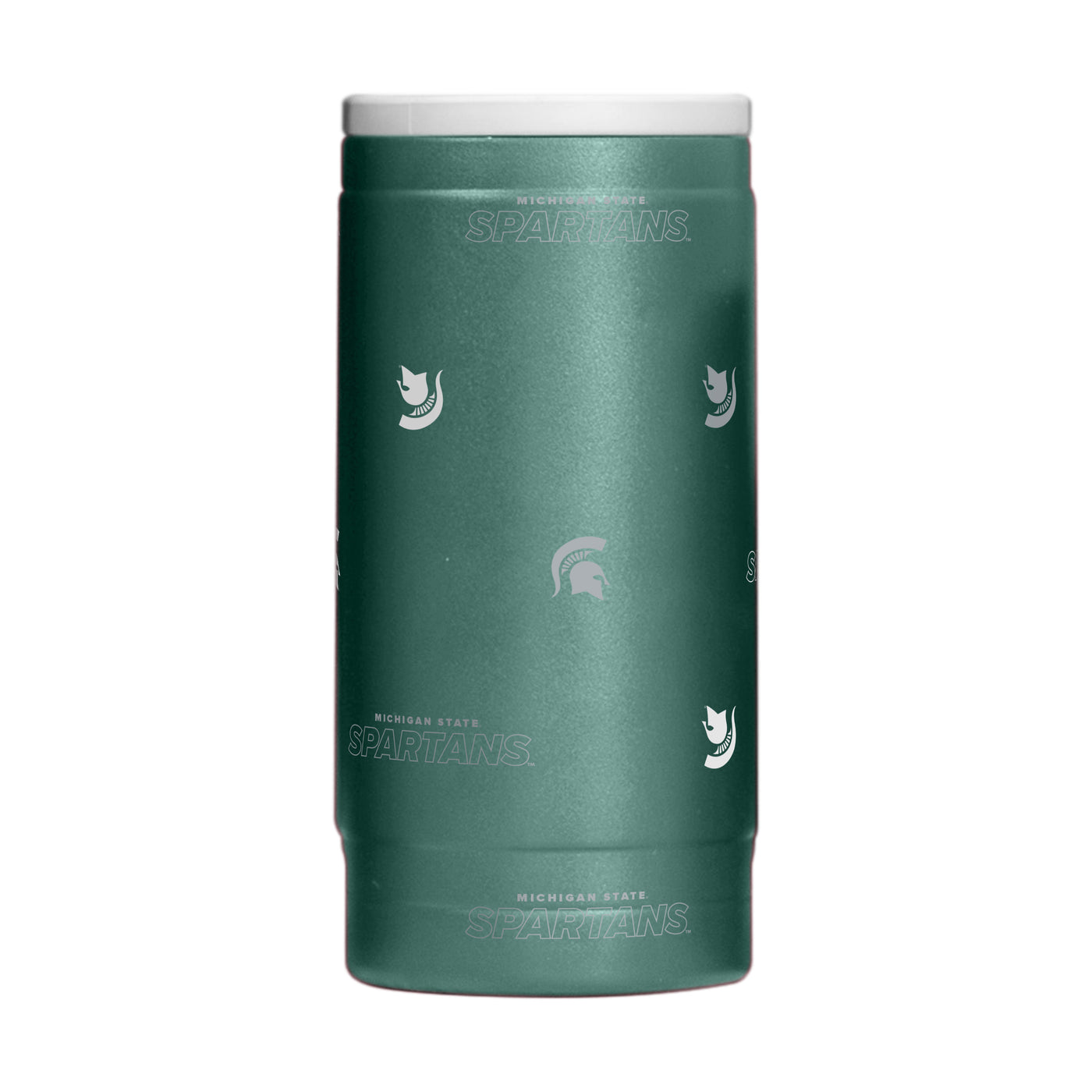 Michigan State 12oz Step And Repeat Powdercoat SlimCan Coolie