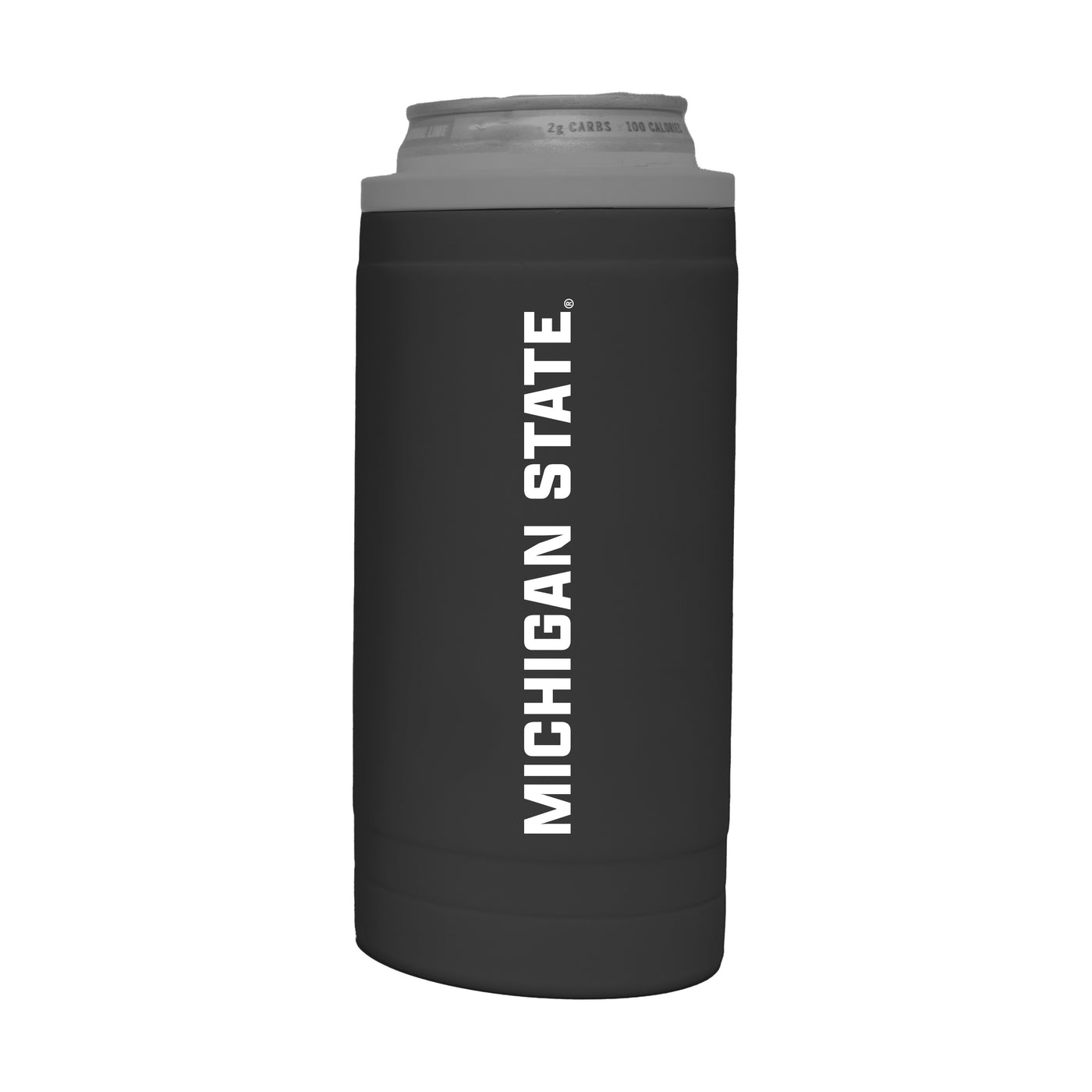 Michigan State 12oz Cru Stacked Soft Touch Slim Coolie