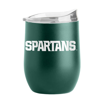 Michigan State 16oz Flipside Powder Coat Curved Beverage - Logo Brands