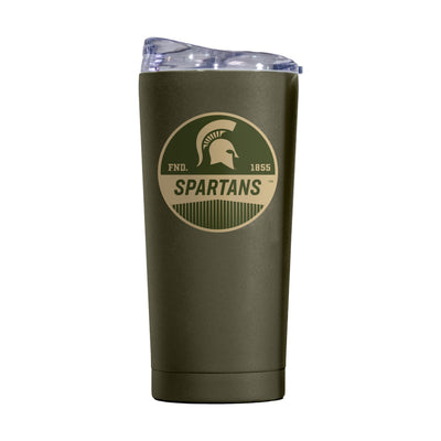 Michigan State 20oz Badge Powder Coat Tumbler - Logo Brands