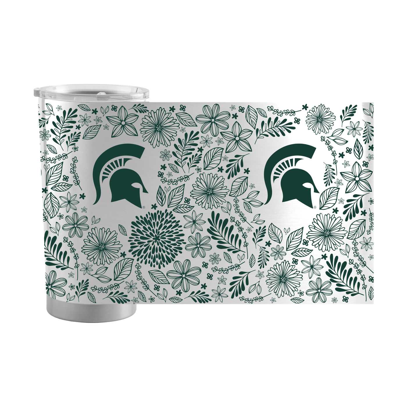 Michigan State 20oz Botanical Stainless Steel Tumbler