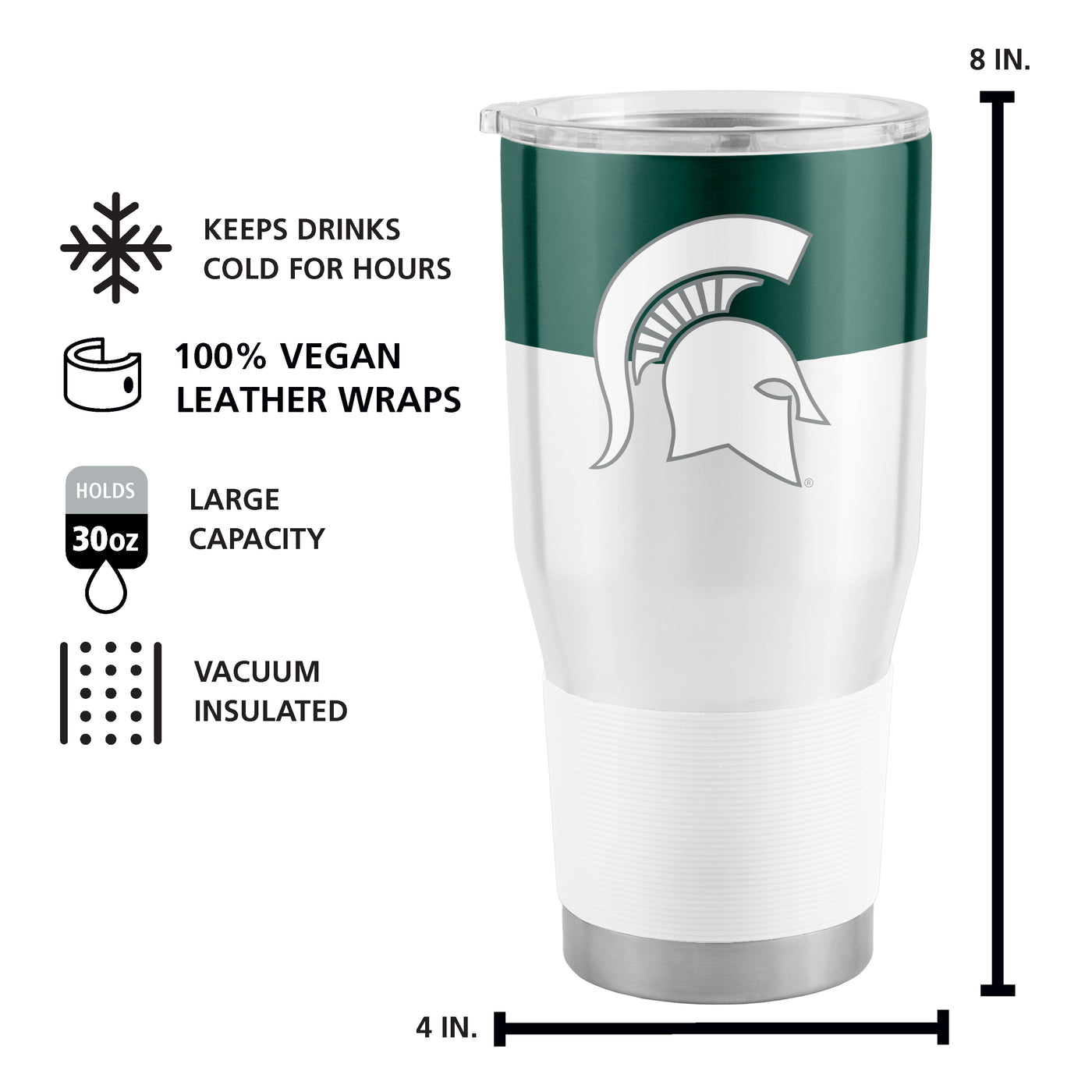 Michigan State 30oz Colorblock Stainless Steel Tumbler