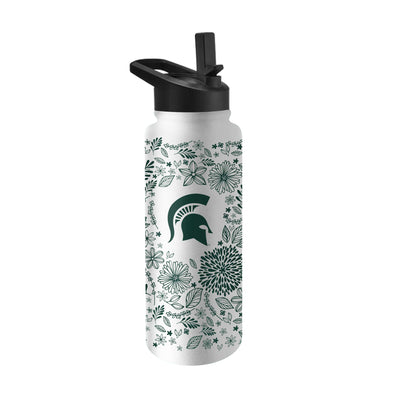 Michigan State Quencher Botanical Flip Top Water Bottle