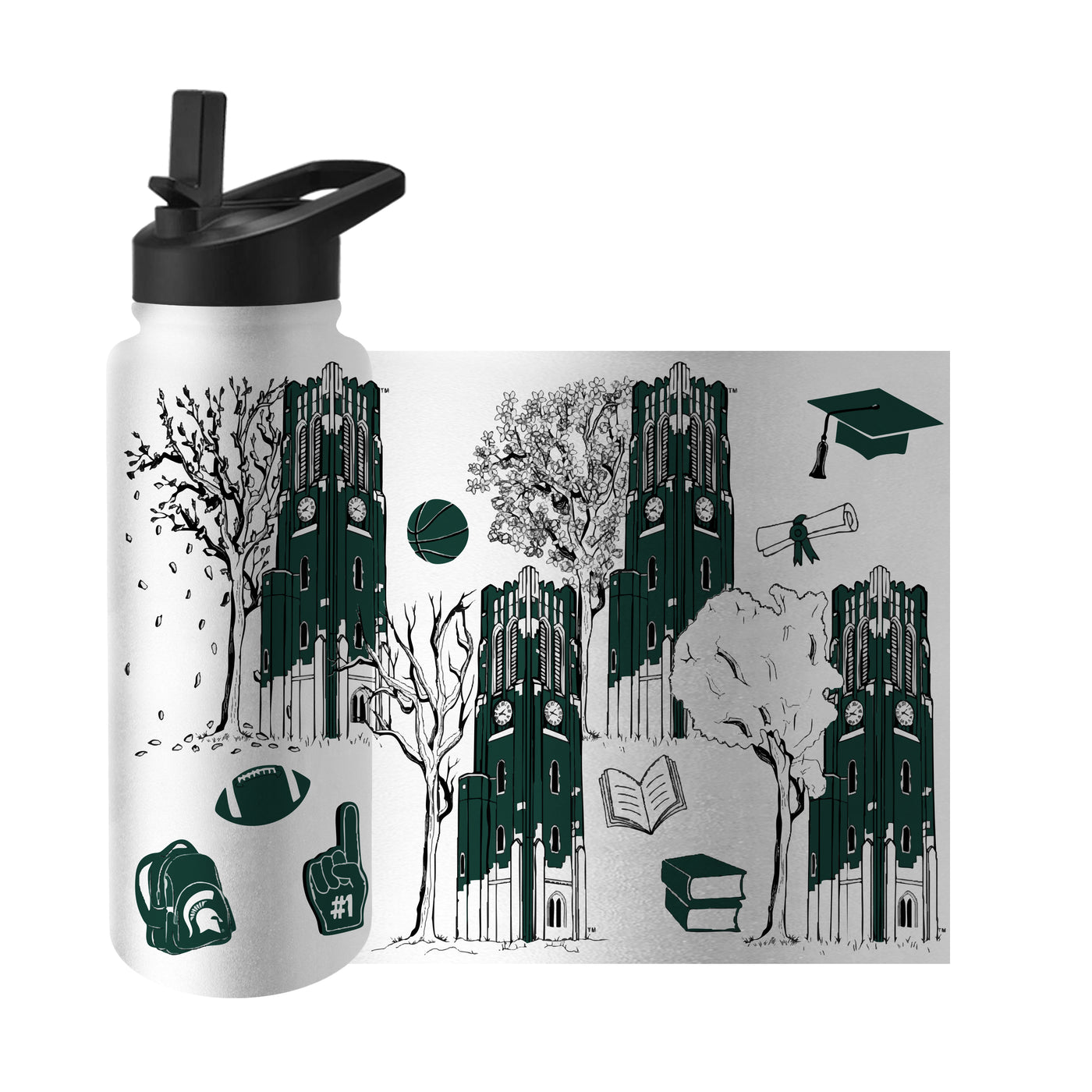 Michigan State 34oz Design Contest Sara Quencher Bottle