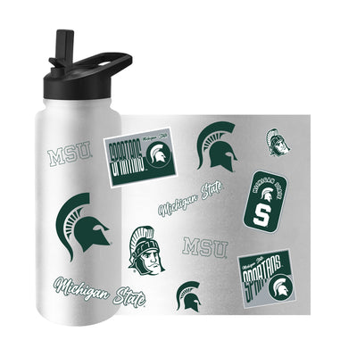 Michigan State 34oz White Dreamweave Quencher Bottle