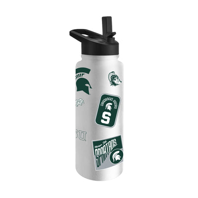 Michigan State 34oz White Dreamweave Quencher Bottle