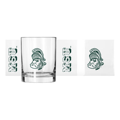 MI State Vault 14oz Gameday Rocks Glass