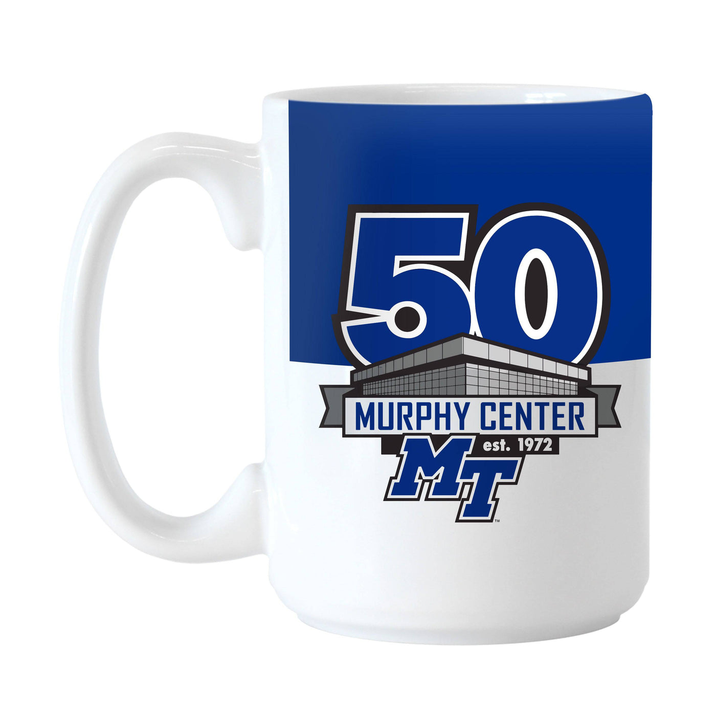 MTSU Murphy Center 50th 15oz Colorblock Sublimated Mug