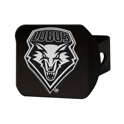 University of New Mexico Chrome on Black Hitch Cover