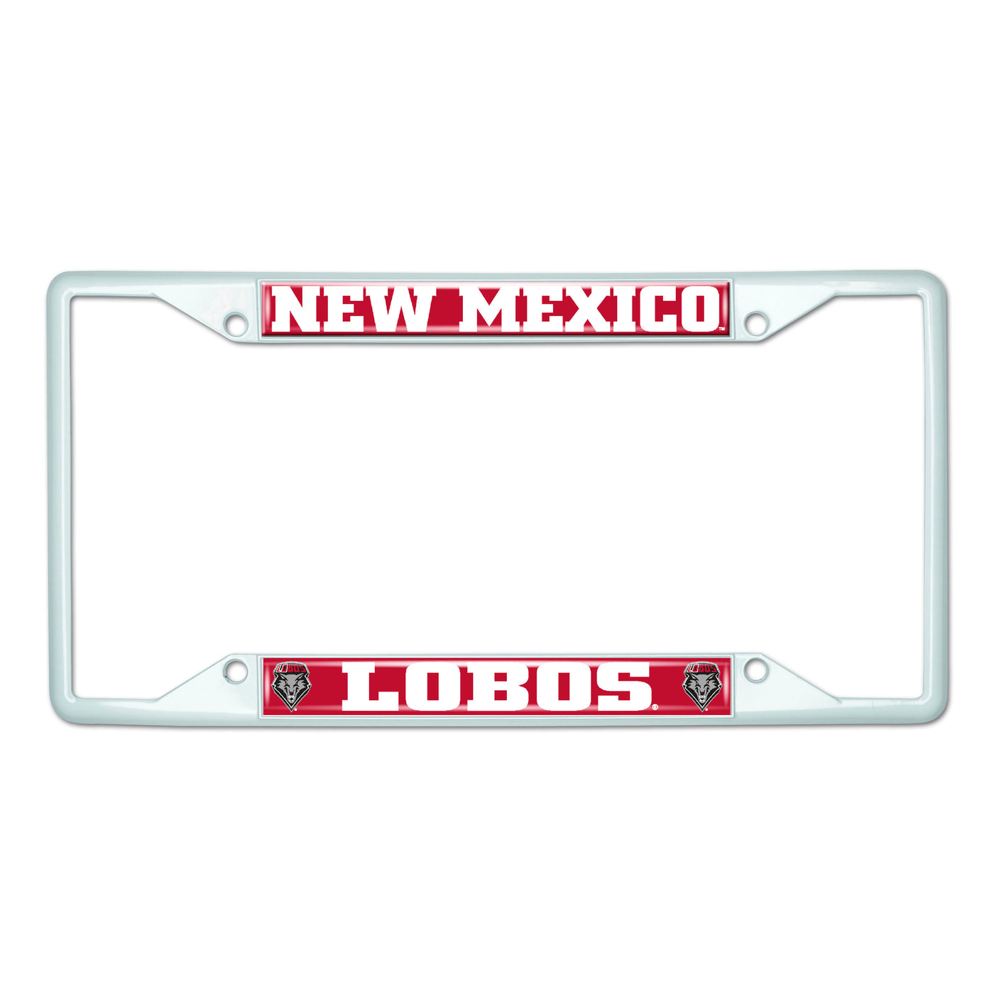 University of New Mexico White License Plate Frame