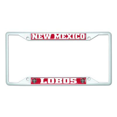 University of New Mexico White License Plate Frame