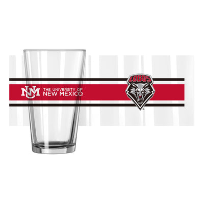 New Mexico 16oz Stripe Pint Glass - Logo Brands