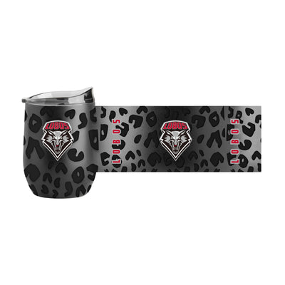 New Mexico Leopard 16oz Black Powdercoat Curved Beverage