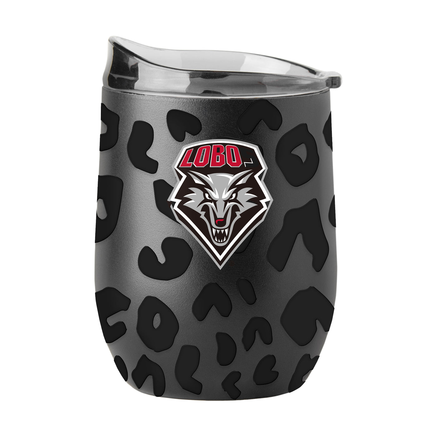 New Mexico Leopard 16oz Black Powdercoat Curved Beverage