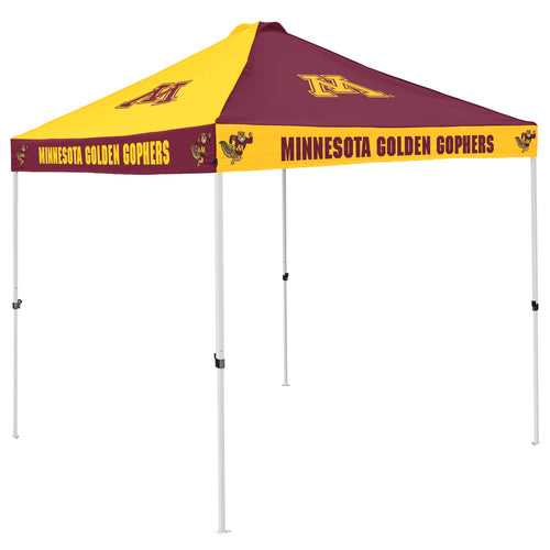 Minnesota Checkerboard Canopy shelter by Logo Brands, featuring a black and white checkerboard design for outdoor shade.