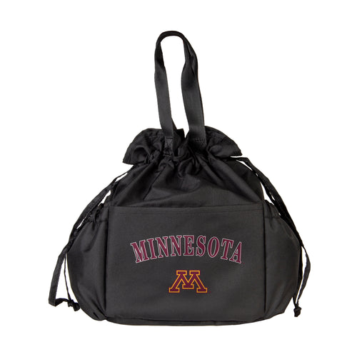 Eco-friendly Minnesota Drawstring Lunch Cooler by Logo Brands, showing its compact design and insulated interior.