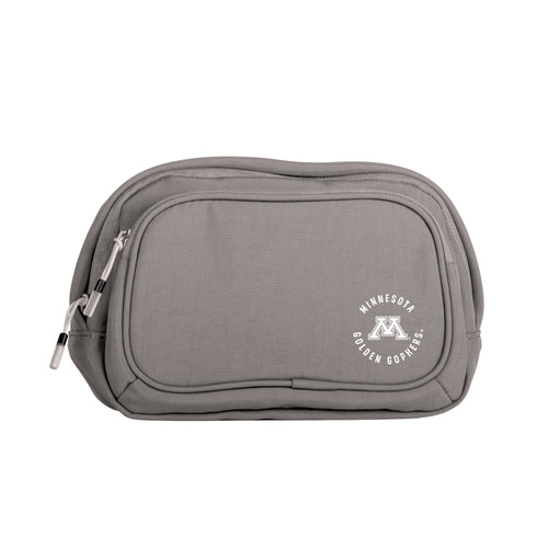 Minnesota Everyday Ash Belt Bag by Logo Brands, compact bag with adjustable strap and Minnesota logo, suitable for casual wear.
