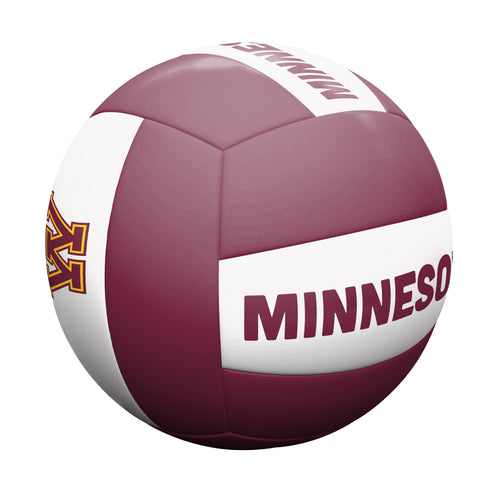 Minnesota Volleyball recreation game with Logo Brands logo, featuring a colorful volleyball and sports equipment.