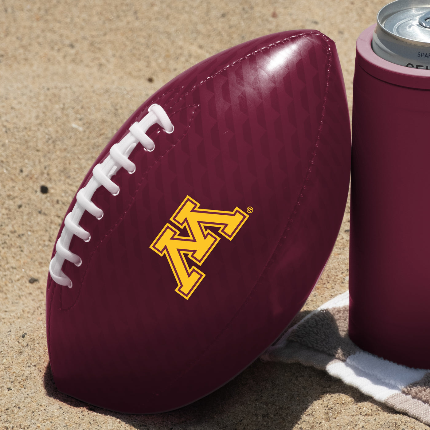 Minnesota Carbon Fiber Mini Size Glossy Football