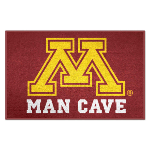 University of Minnesota Man Cave starter mat by Logo Brands featuring Minnesota Gophers logo and team colors.