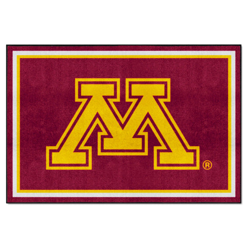 University of Minnesota 5x8 Logo Brands rug with team logo and Minnesota colors, ideal for college sports fans.