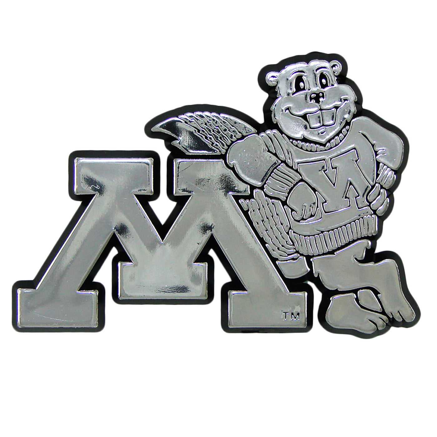 University of Minnesota Plastic Chrome Emblem