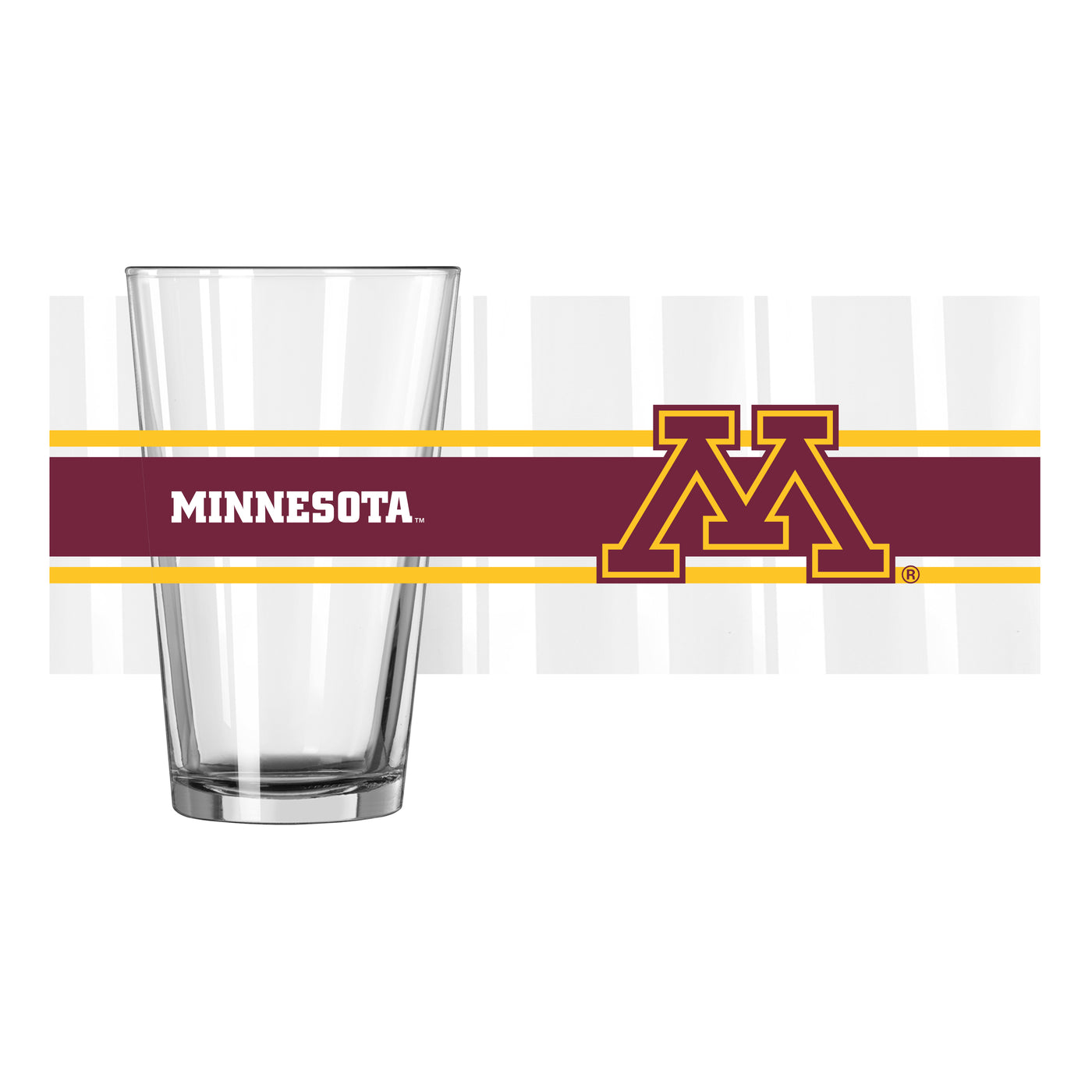 Minnesota 16oz Stripe Pint Glass