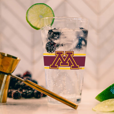 Minnesota 16oz Stripe Pint Glass