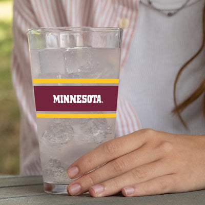 Minnesota 16oz Stripe Pint Glass