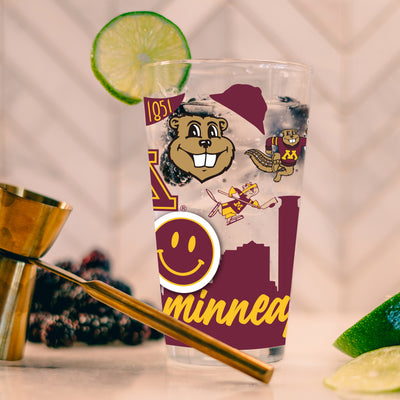 Minnesota 16oz Native Pint Glass