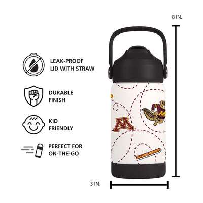 Minnesota 12oz Mascot SS Kids Bottle