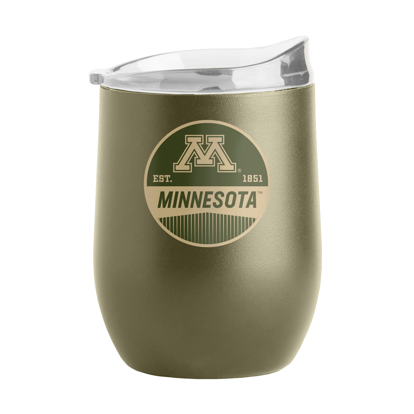 Minnesota 16oz Badge Powder Coat Curved Beverage - Logo Brands
