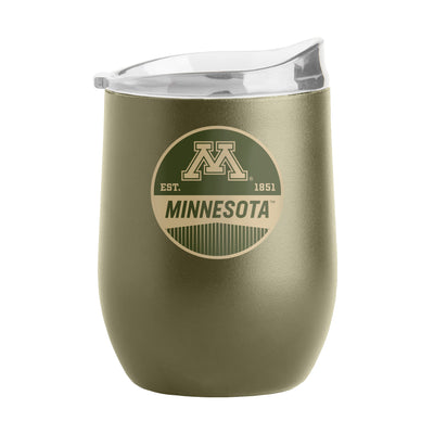 Minnesota 16oz Badge Powder Coat Curved Beverage - Logo Brands