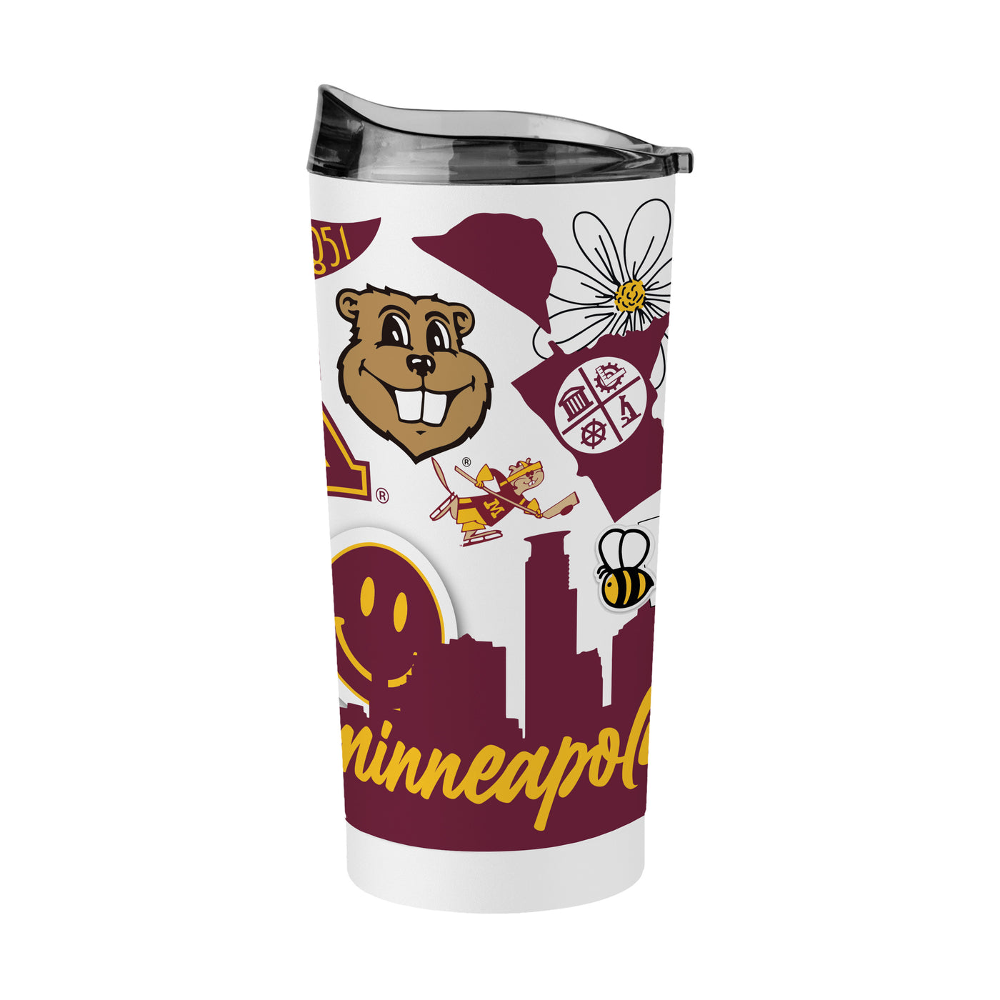 Minnesota 20oz Native Powder Coat Tumbler