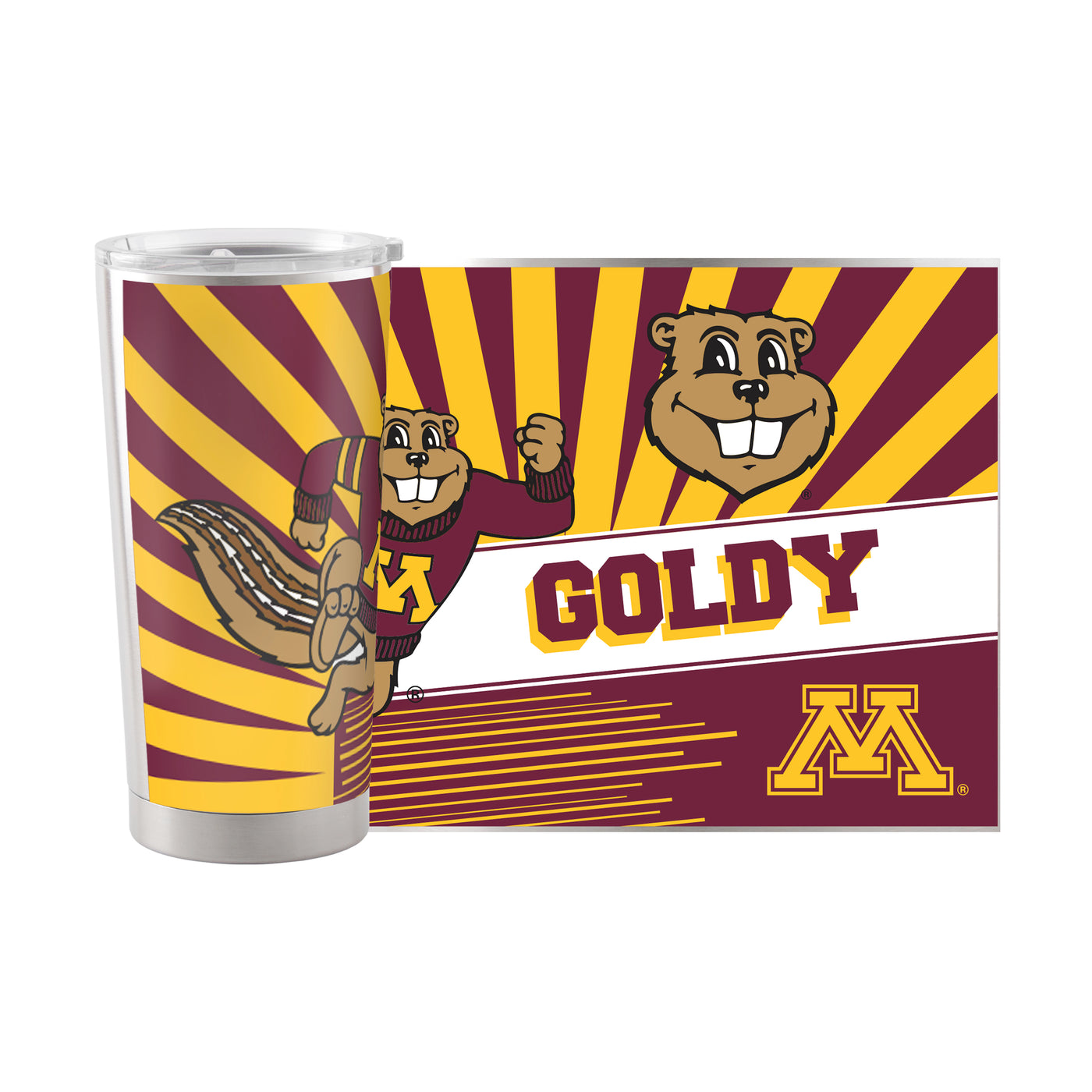 Minnesota 20oz Mascot Stainless Tumbler