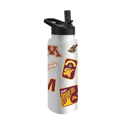 Minnesota 34oz White Dreamweave Quencher Bottle