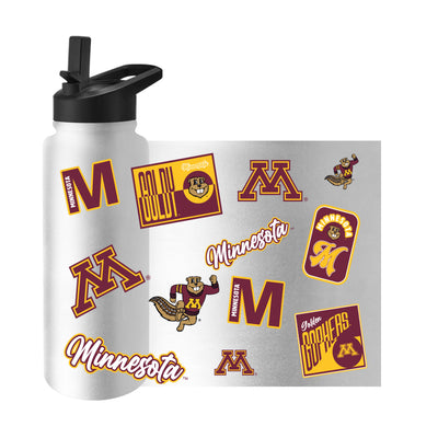 Minnesota 34oz White Dreamweave Quencher Bottle
