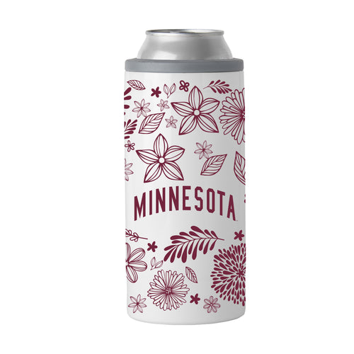 Minnesota Vault 12oz botanical slim can coolie from Logo Brands, insulated drinkware for keeping beverages cold.