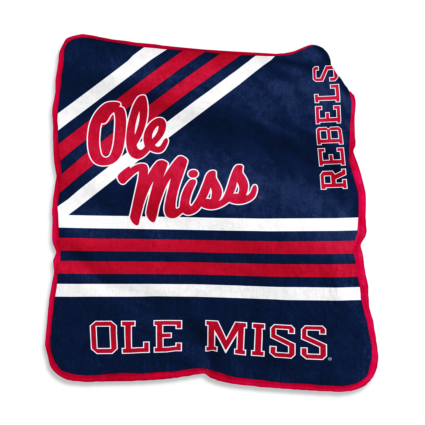 Ole Miss Powder Raschel Throw - Logo Brands