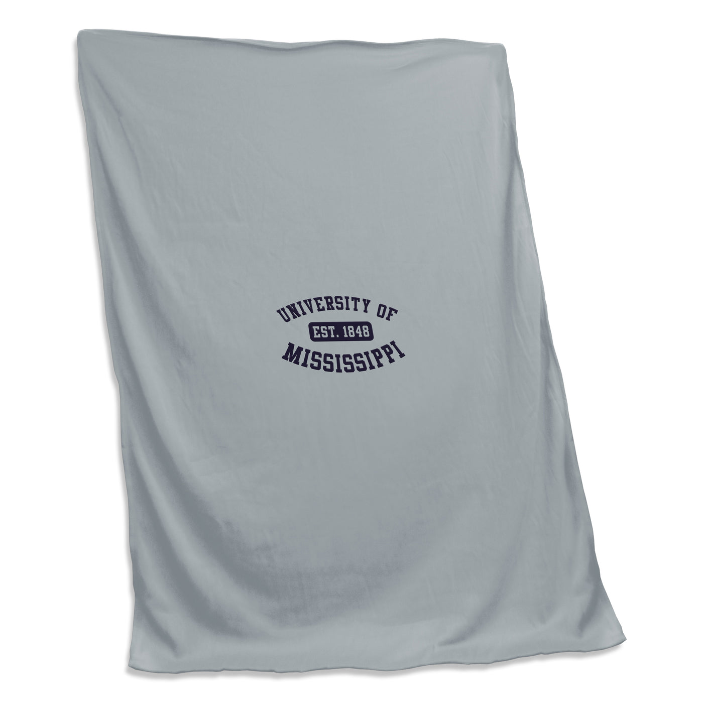 Ole Miss Charcoal Sweatshirt Blanket (Screened)
