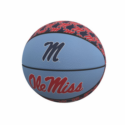Ole Miss M Lockup Mini Rubber Basketball
