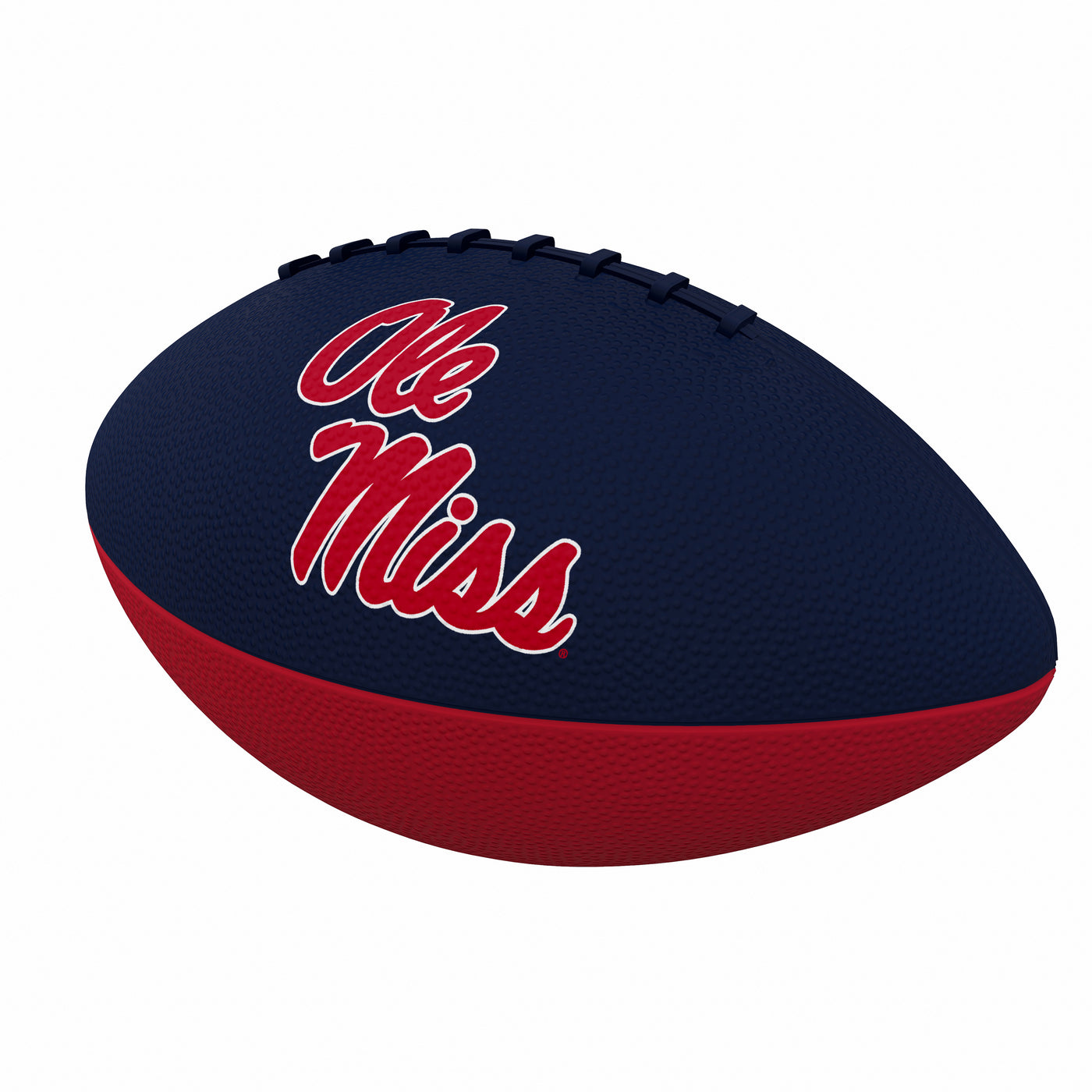 Ole Miss Pinwheel Junior Size Rubber Football