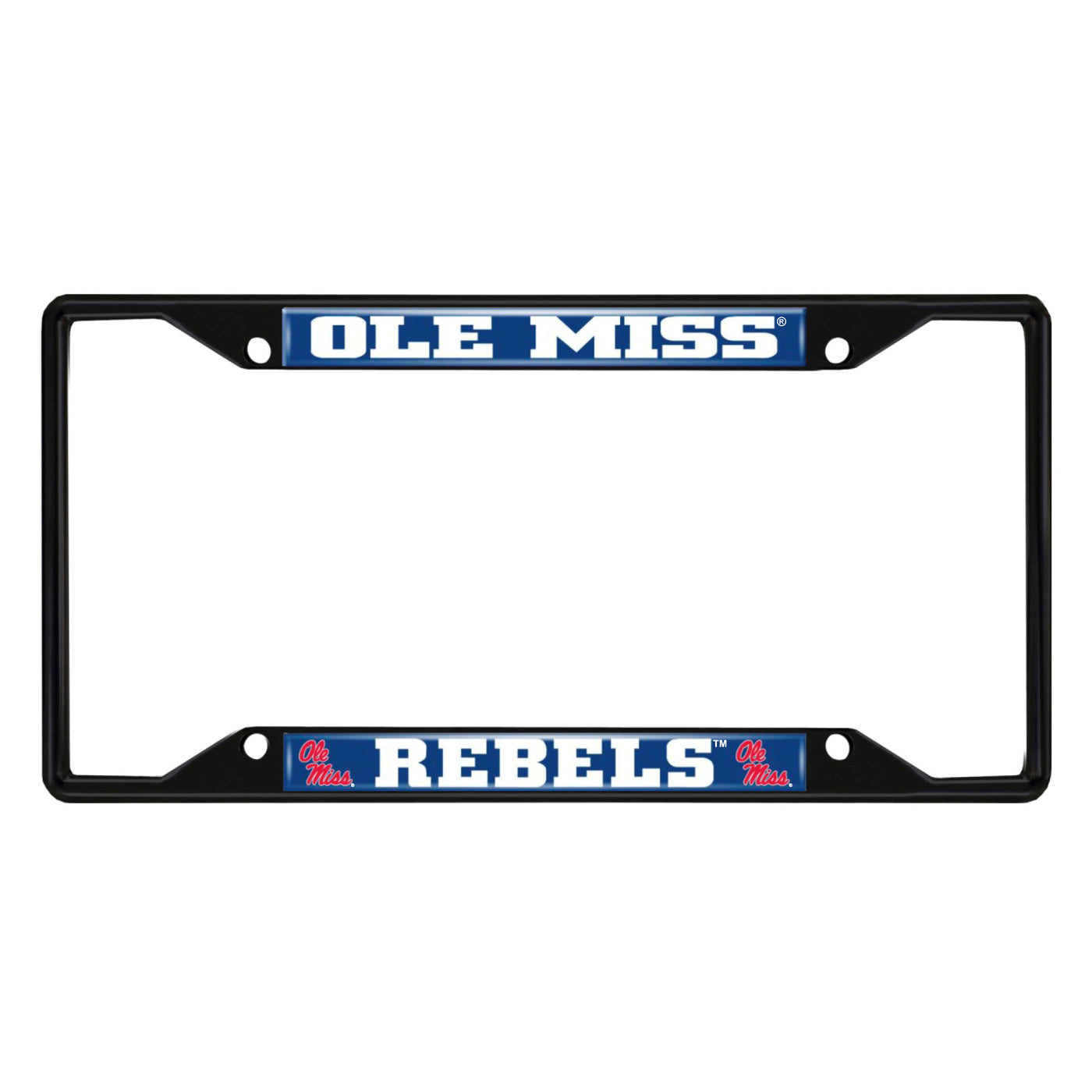 University of Mississippi Black License Plate Frame